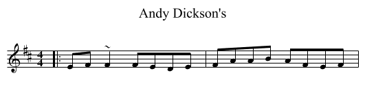 Andy Dickson's - staff notation