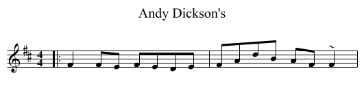 Andy Dickson's - staff notation