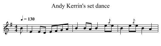 Andy Kerrin's set dance - staff notation