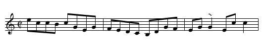 Andy McGann's No. 1 - staff notation