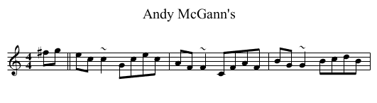 Andy McGann's - staff notation