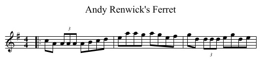 Andy Renwick's Ferret - staff notation