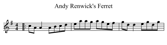 Andy Renwick's Ferret - staff notation