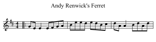 Andy Renwick's Ferret - staff notation