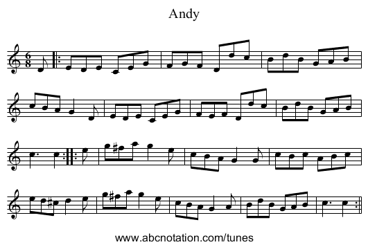 Andy - staff notation