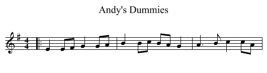Andy's Dummies - staff notation