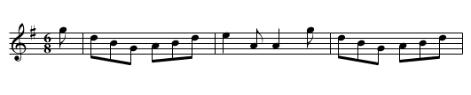 Ane an' Twenty Tam - staff notation