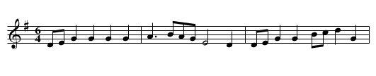 Ane Irish Tune - staff notation