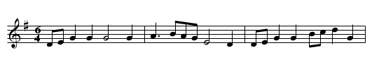 Ane Irish Tune - staff notation