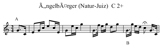Ã„ngelbÃ¤rger (Natur-Juiz)  C 2+ - staff notation