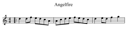 Angelfire - staff notation