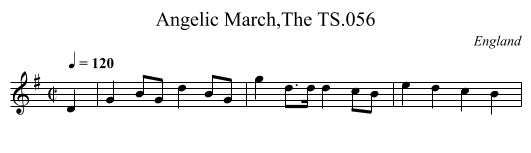 Angelic March,The TS.056 - staff notation