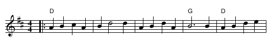 Angeline The Baker - staff notation