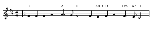 Angels We Have Heard On High - staff notation