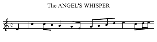 ANGEL'S WHISPER, The - staff notation