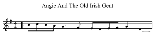 Angie And The Old Irish Gent - staff notation
