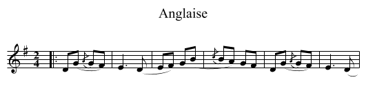 Anglaise - staff notation