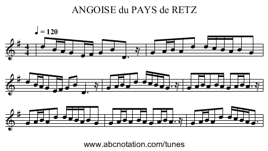 ANGOISE du PAYS de RETZ - staff notation