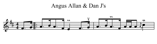 Angus Allan & Dan J's - staff notation