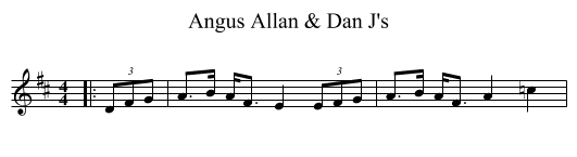Angus Allan & Dan J's - staff notation