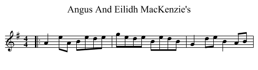 Angus And Eilidh MacKenzie's - staff notation