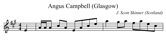 Angus Campbell (Glasgow) - staff notation