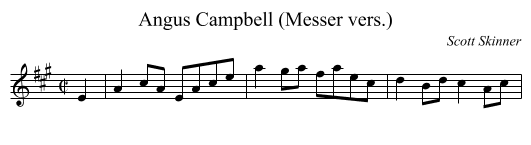 Angus Campbell (Messer vers.) - staff notation