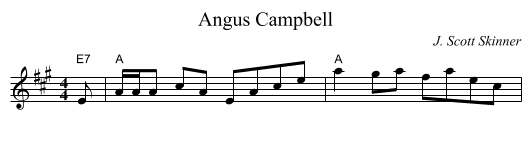 Angus Campbell - staff notation
