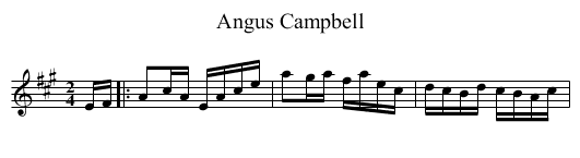 Angus Campbell - staff notation