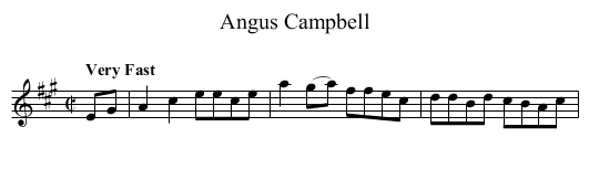 Angus Campbell - staff notation