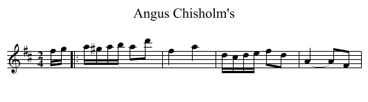 Angus Chisholm's - staff notation