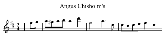 Angus Chisholm's - staff notation