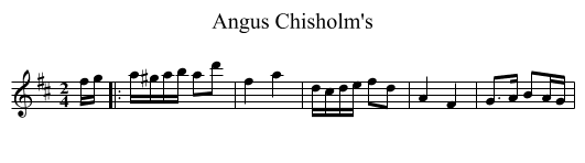 Angus Chisholm's - staff notation