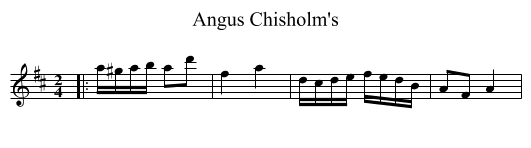 Angus Chisholm's - staff notation