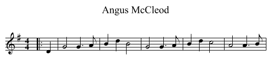 Angus McCleod - staff notation