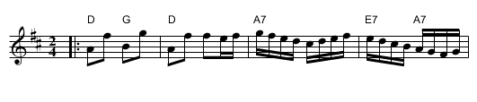 Angus Polka #1 - staff notation