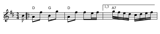 Angus Polka #1 - staff notation