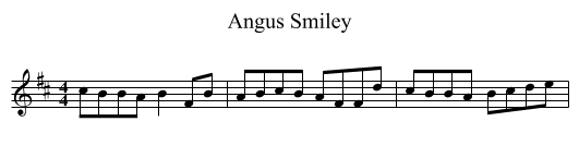 Angus Smiley - staff notation
