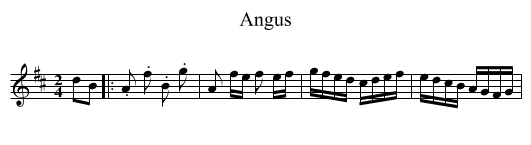 Angus - staff notation