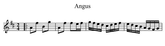 Angus - staff notation