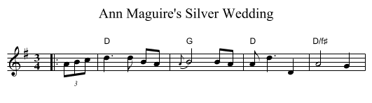 Ann Maguire's Silver Wedding - staff notation