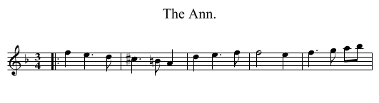 Ann., The  - staff notation