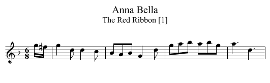 Anna Bella - staff notation