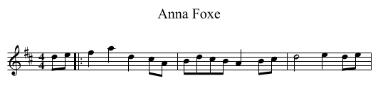 Anna Foxe - staff notation
