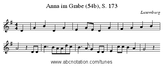 Anna im Grabe (54b), S. 173 - staff notation