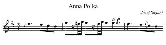 Anna Polka - staff notation