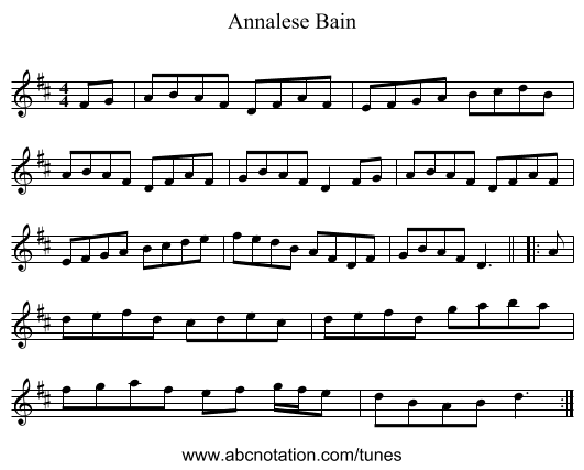 Annalese Bain - staff notation