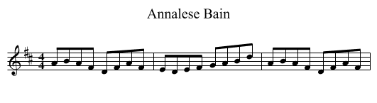 Annalese Bain - staff notation