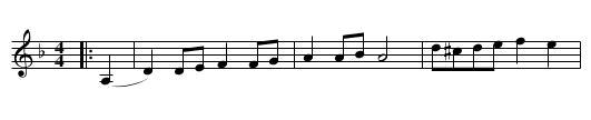 Annan Minnon Peja - staff notation