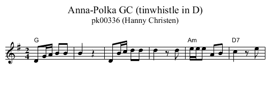 Anna-Polka GC (tinwhistle in D) - staff notation